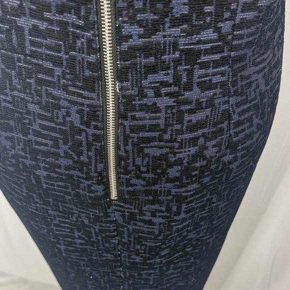 Adrianna Papell Black Textured Dress with Beaded Neckline Size 16W - Picture 9 of 10